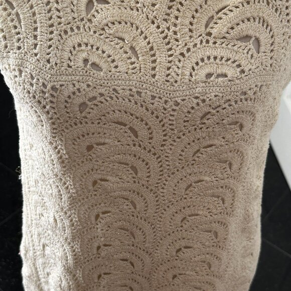 INC INTERNATIONAL CONCEPTS Women’s Ivory/Gold Embroidered Sheath Dress Sz L - Picture 4 of 15